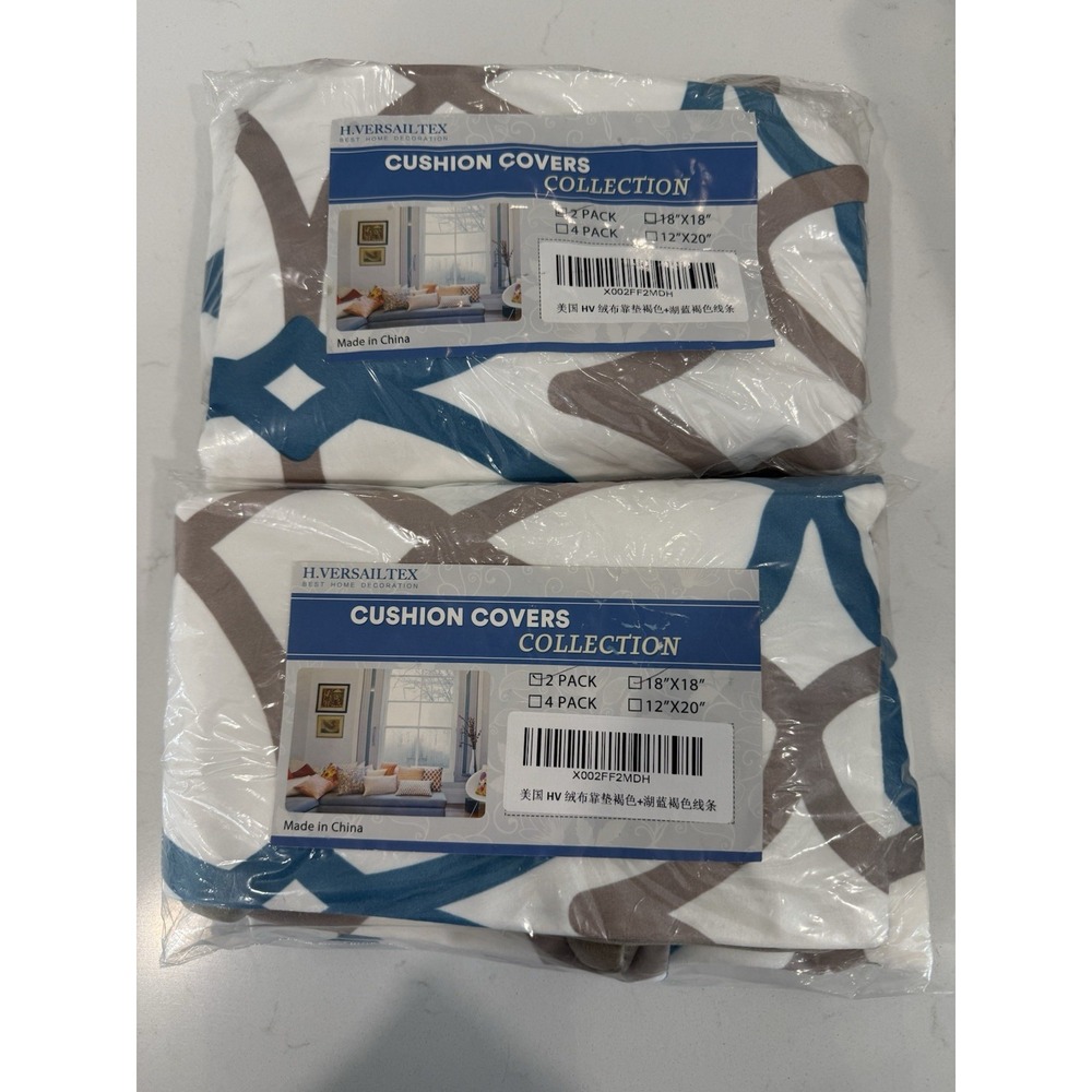 H. VERSAILTEX  2 -2 PK Cushion Covers  18"x 18"= 4‎ Covers Total